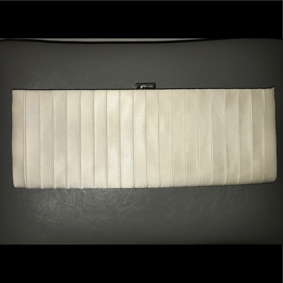 Ivory Satin Clutch - Picture 2 of 5